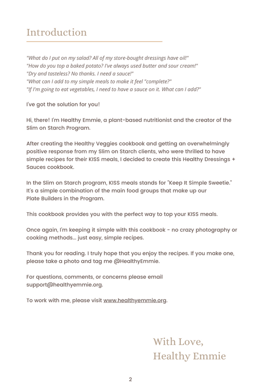 Healthy Sauces + Dressings Cookbook (Ebook)