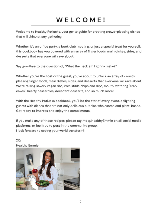 Healthy Potlucks Cookbook (Ebook)